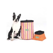 Grosser Reise-Futterbeutel pink