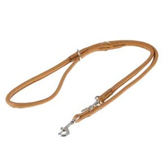 Verstellbare Hundeleine Nappaleder natur rundgen�ht