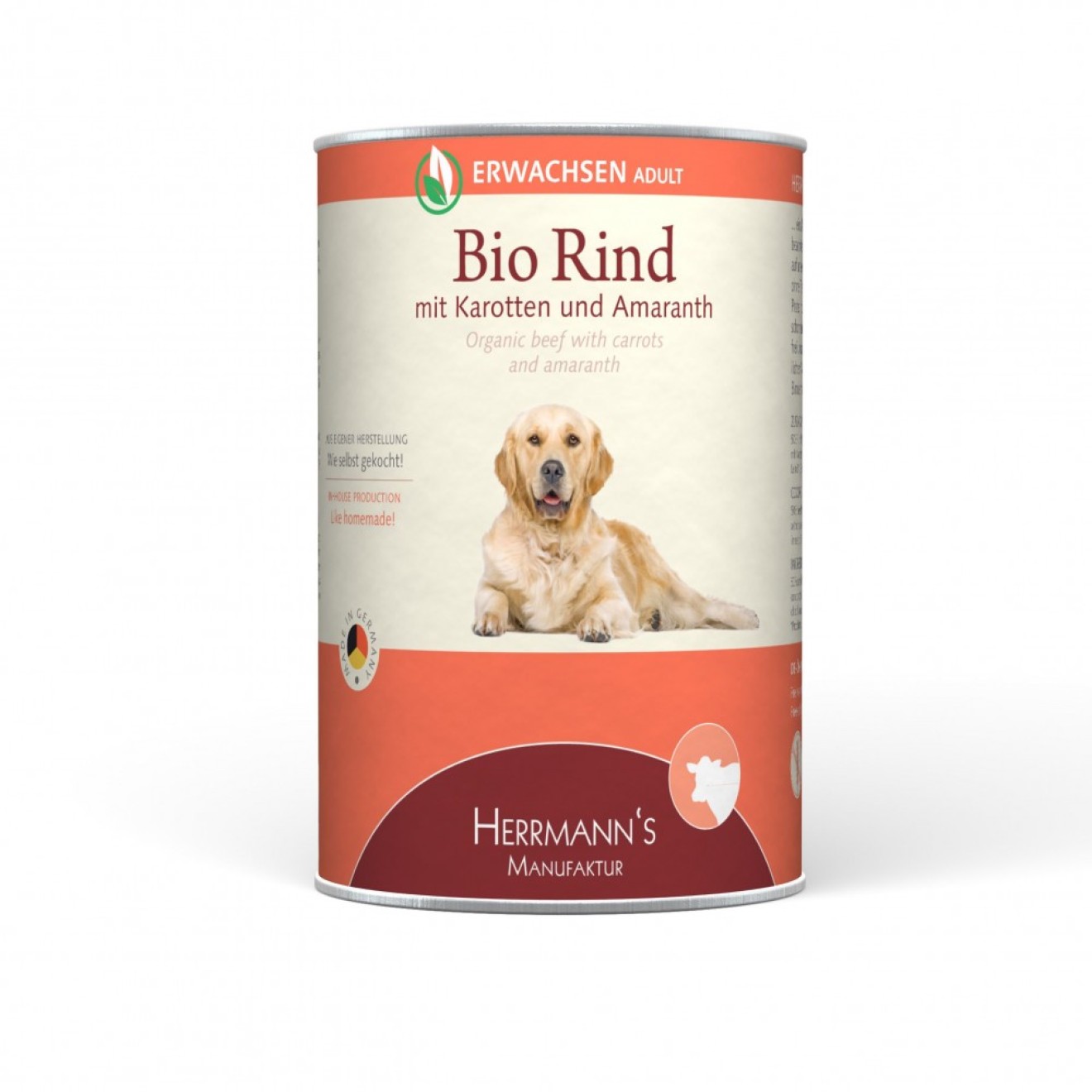 Herrmanns Hundefutter Erwachsen Bio Rind, Nassfutter