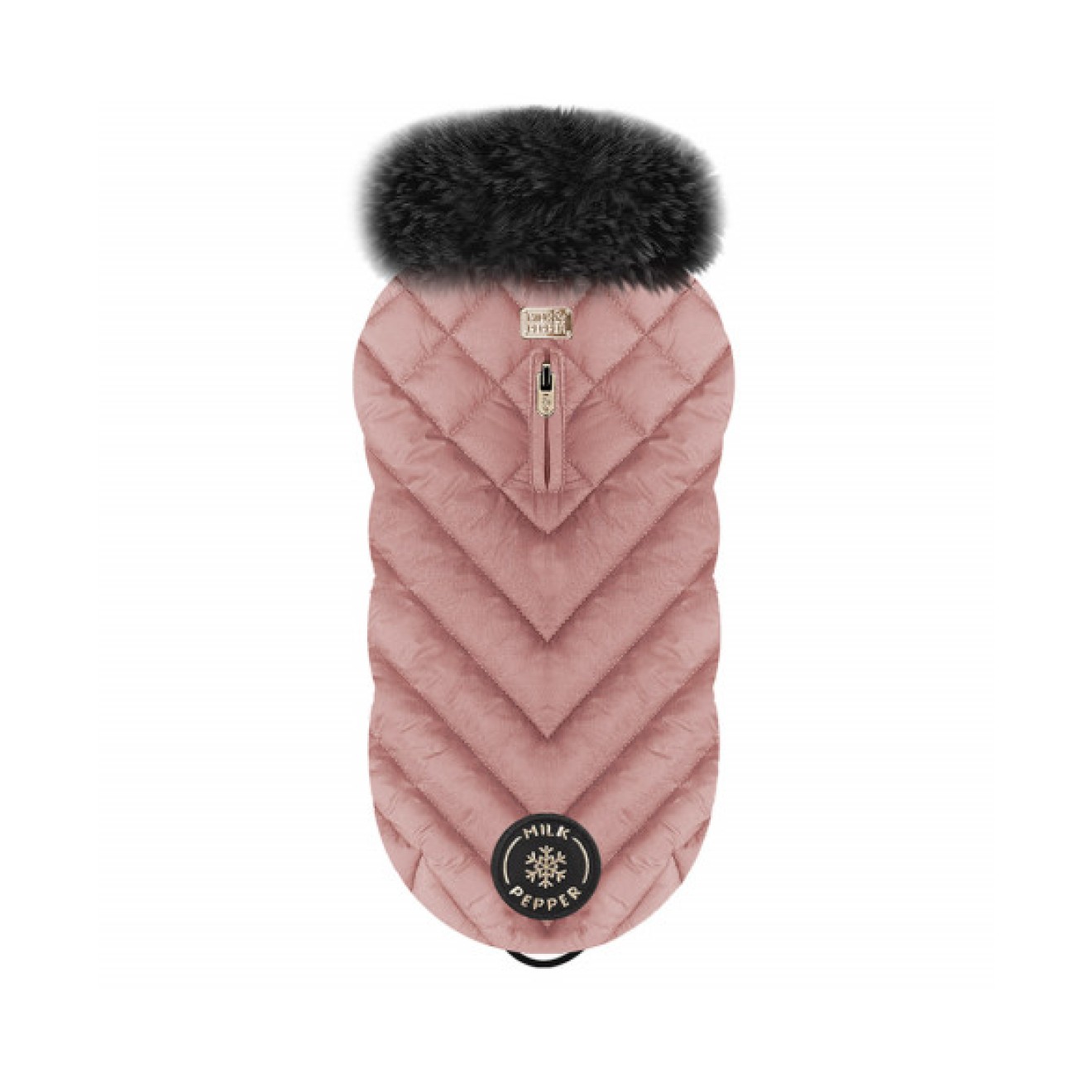 Milk & Pepper wasserabweisende Hundejacke ALOIS rosé auch für Mops & Bully