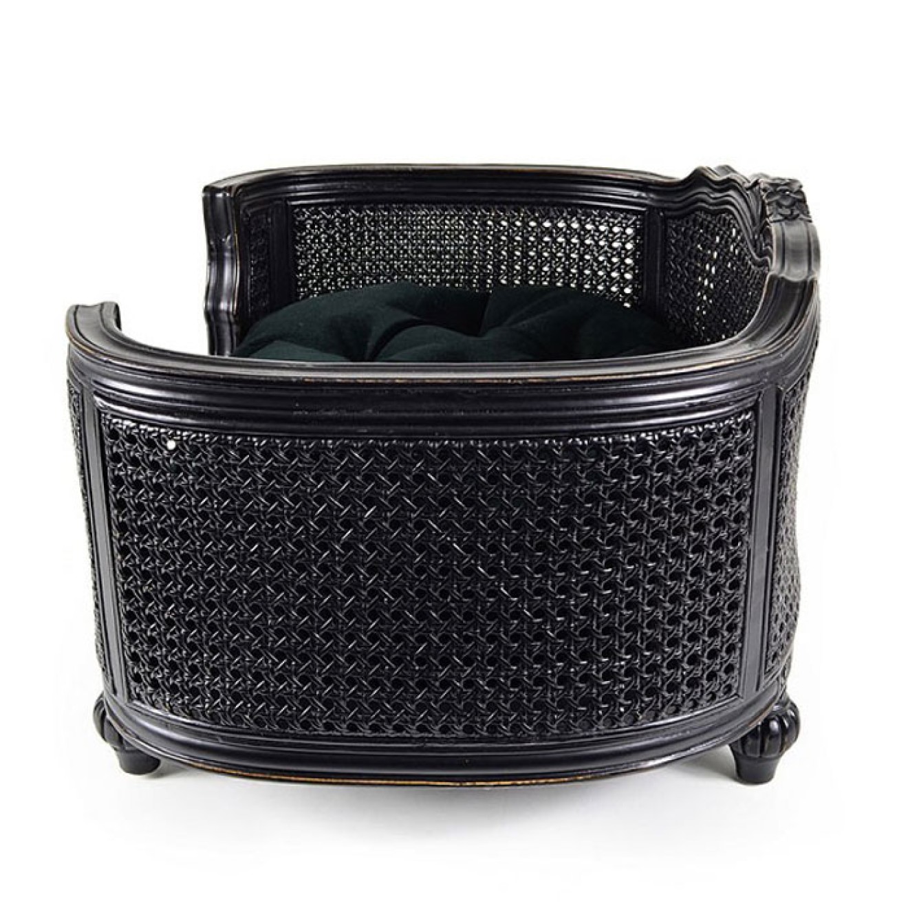 Barock-Hundesofa Louis XVI Arthur schwarz in 3 Größen