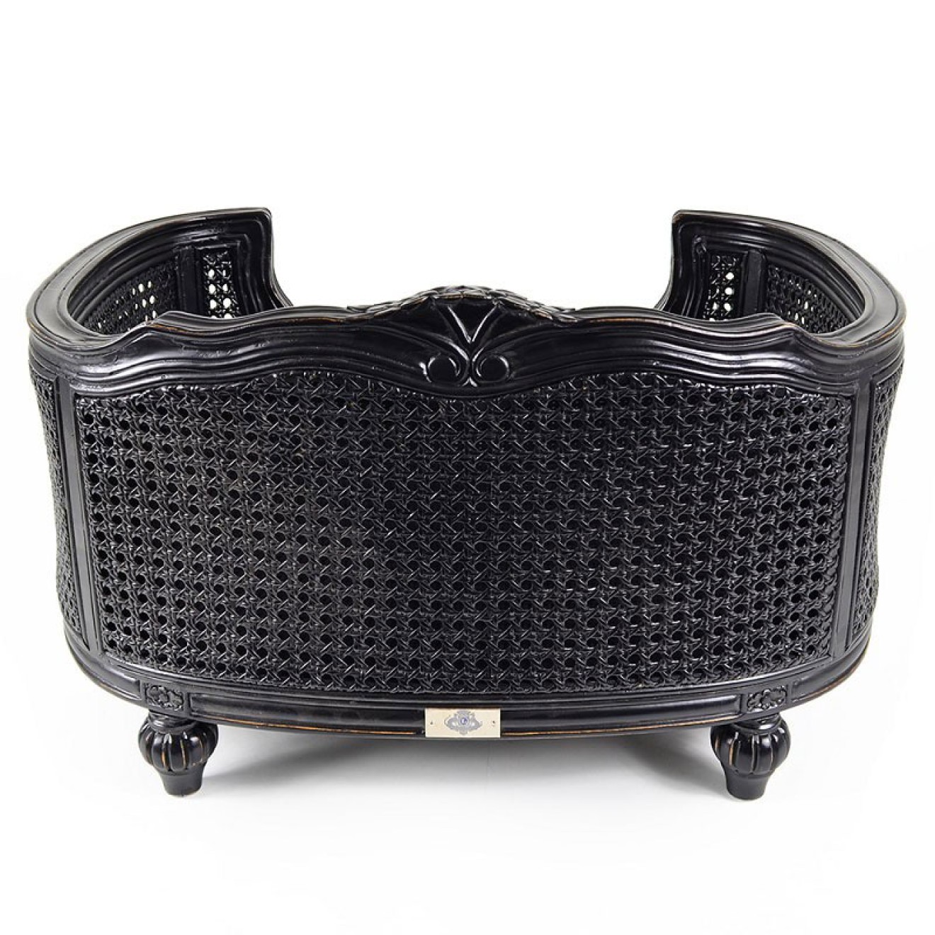 Barock-Hundesofa Louis XVI Arthur schwarz in 3 Größen