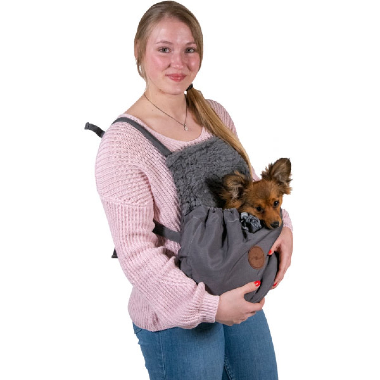 Fronttasche für Hunde REPT grey