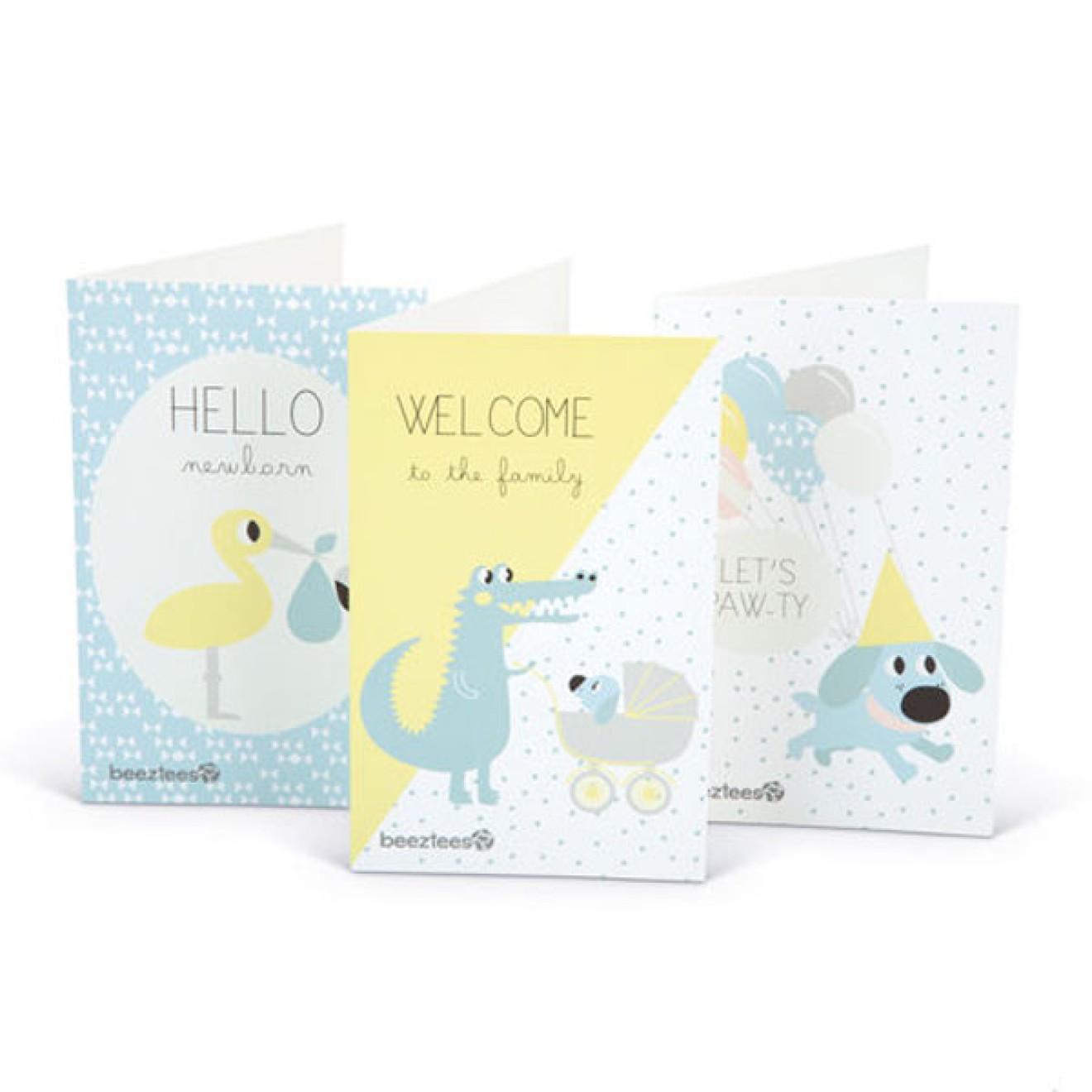 Beeztees Welcome Puppy Postkarten, Poster, Girlanden und Tüten