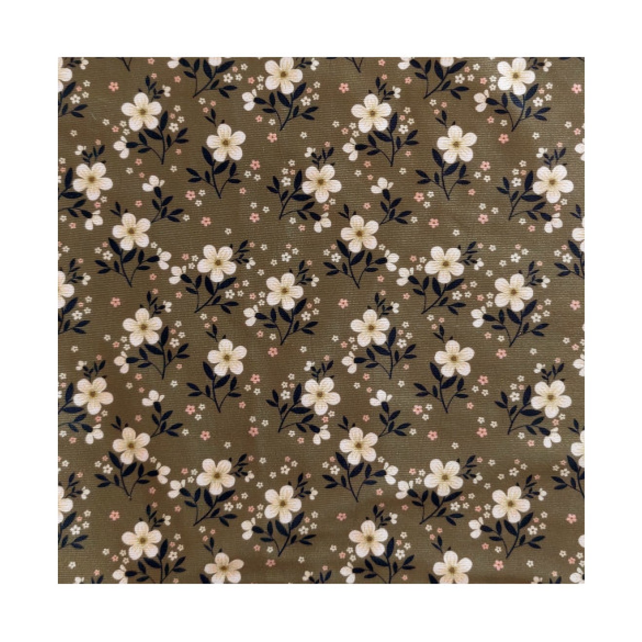 Westengeschirr für Hunde BETHANY Khaki mit Blumenmuster