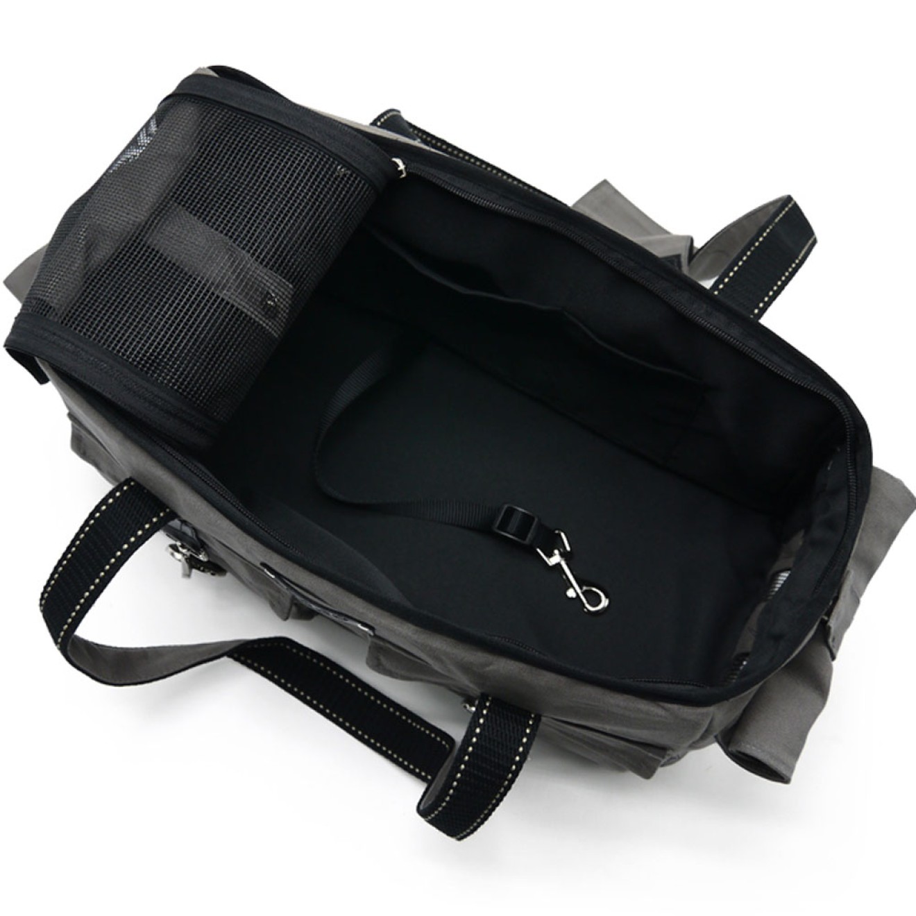 Edle Canvas-Hundetasche NYC-Style charcoal in 2 Größen