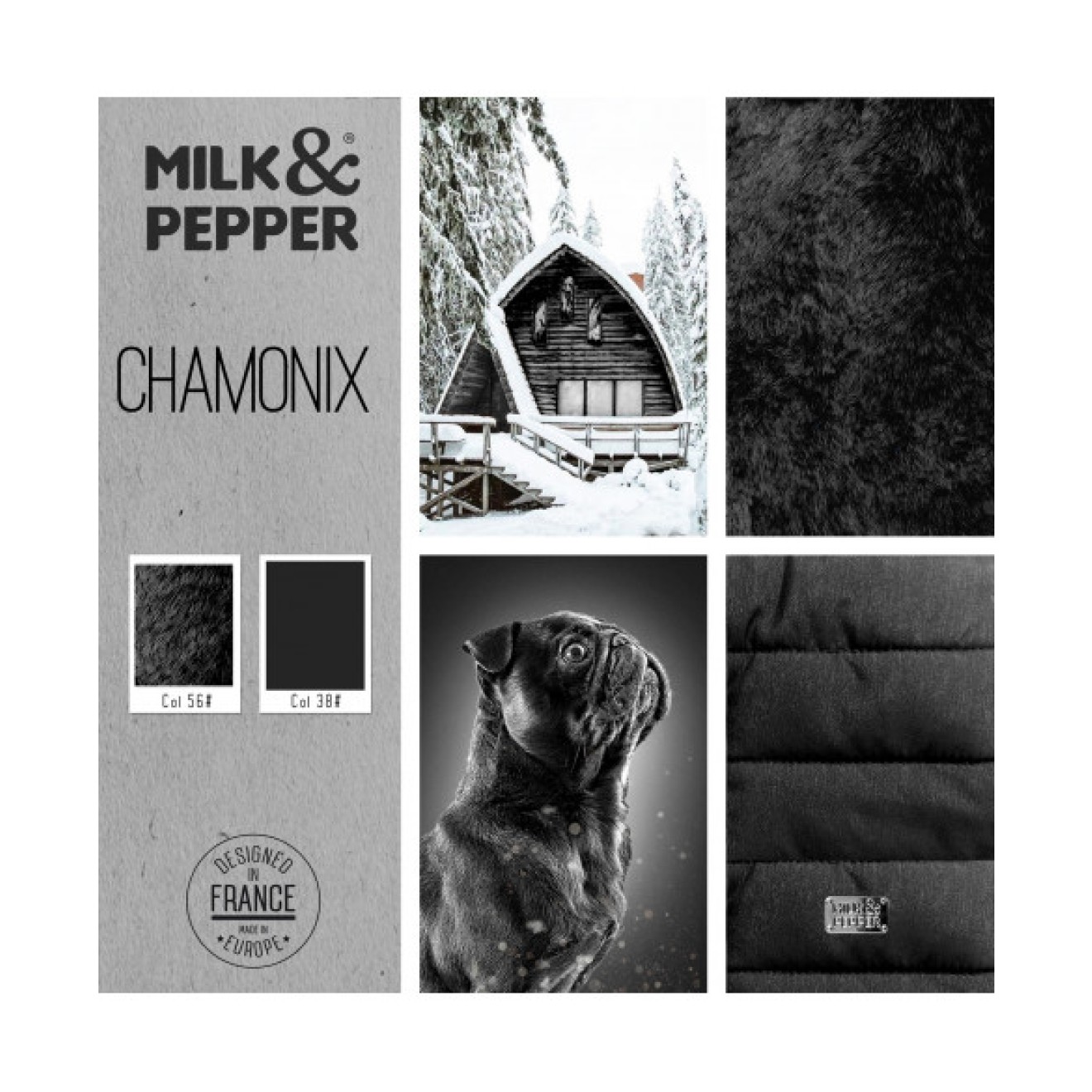 Milk & Pepper CHAMONIX schwarz für Hunde & Katzen