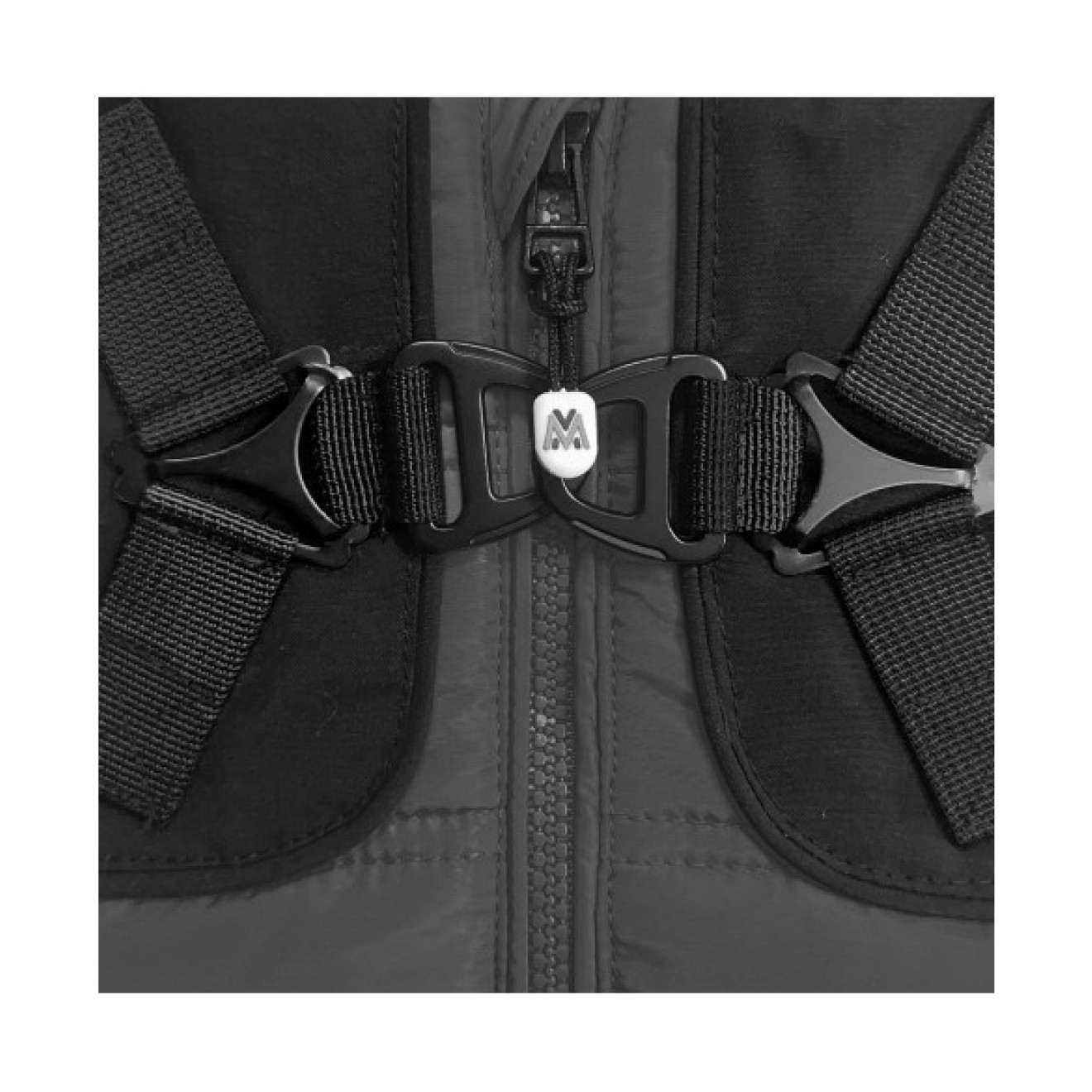 Gefütterter Hundemantel mit Geschirr CLIMBER grau Gr. 41