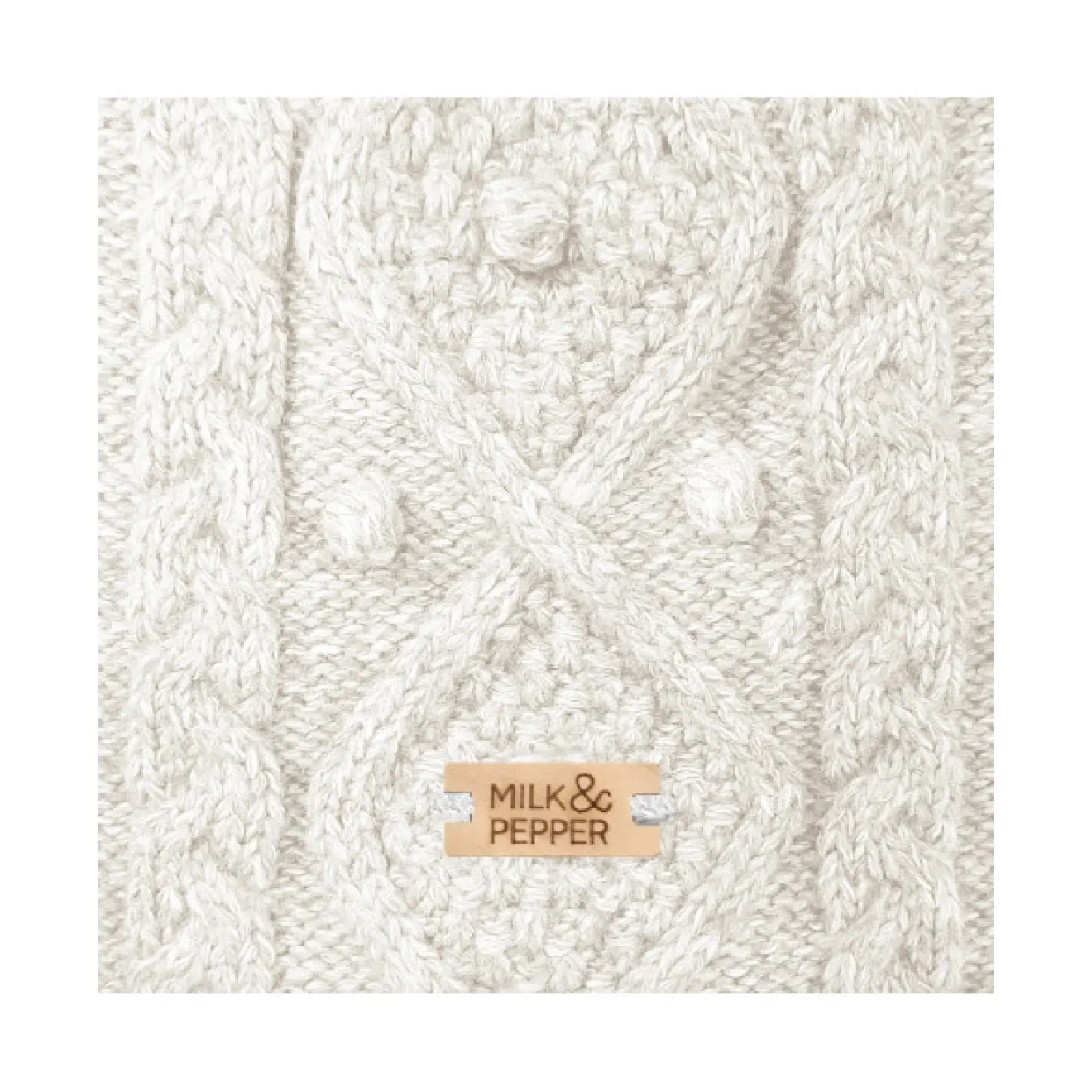 Zopfstrick-Hundepullover KEELAN off-white auch für Dackel