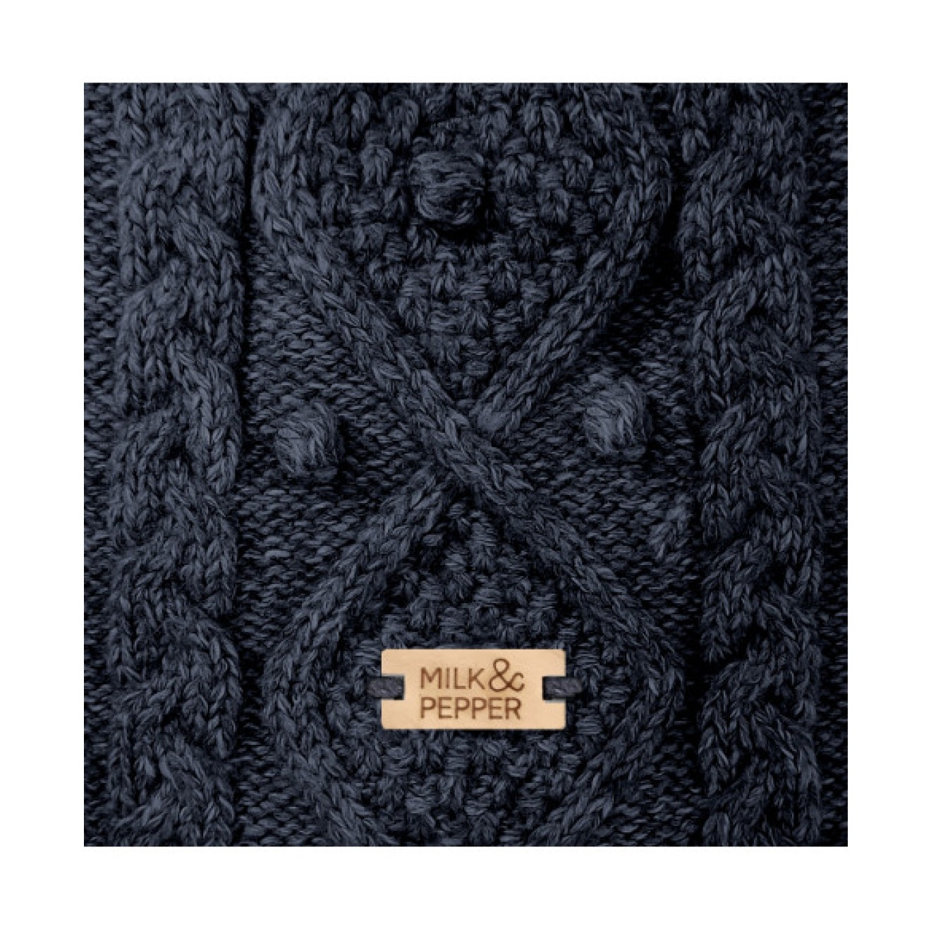 Zopfstrick-Hundepullover KEELAN navy blue