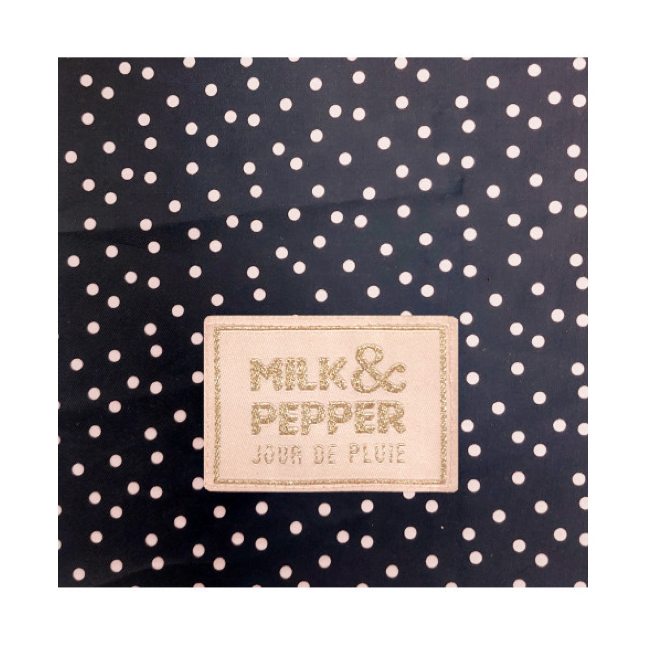 Hunde-Regenjacke CONSTANCE mit Tupfen und rosa Bommel