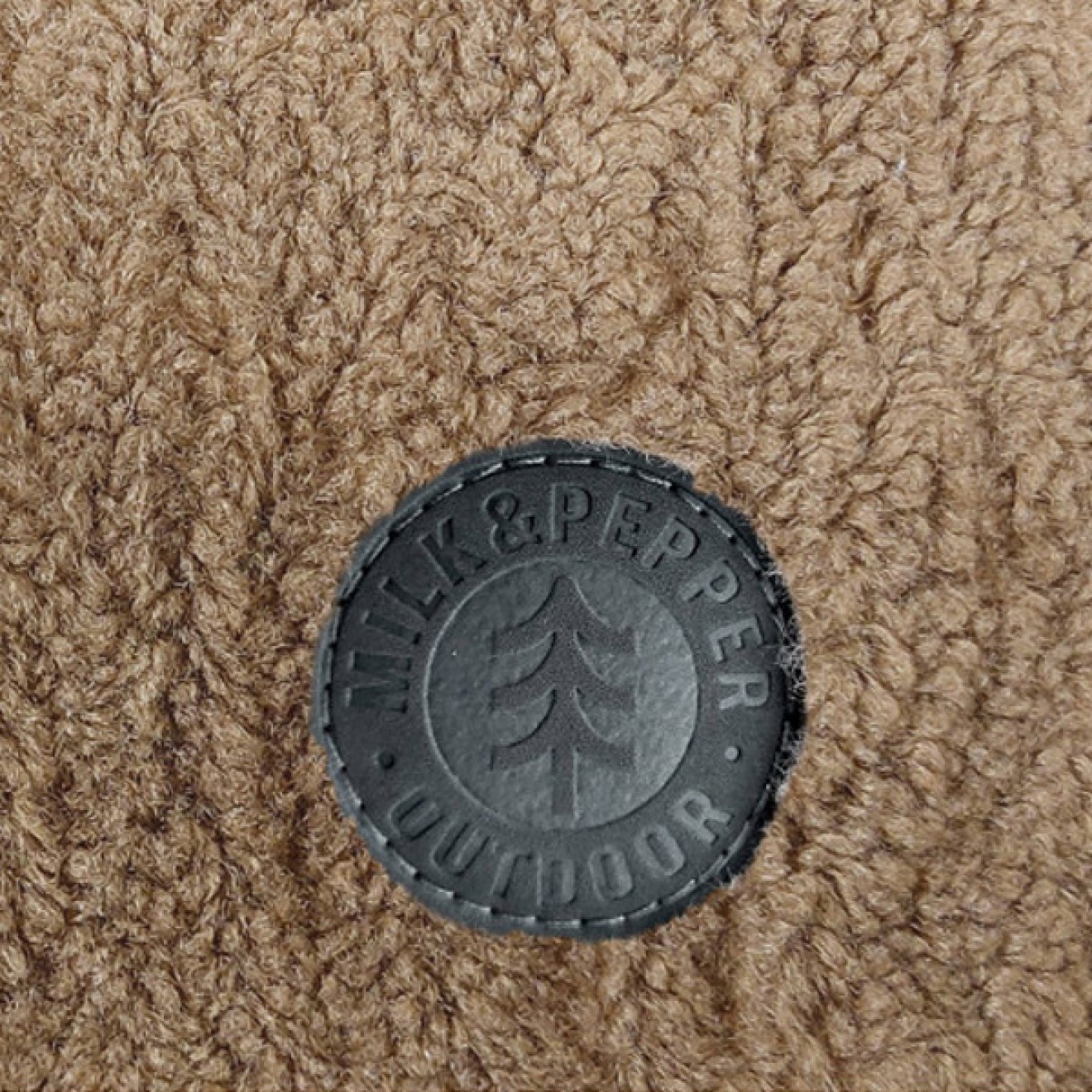 Milk & Pepper gefütterter Hundehoodie Ayden camel