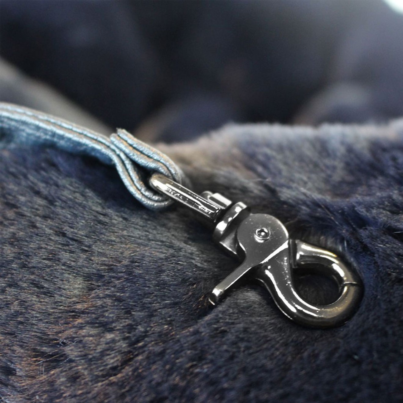 Fell-Hundetasche Luxury Dog navy 2 in 1 (Hundetasche & Hundebett)