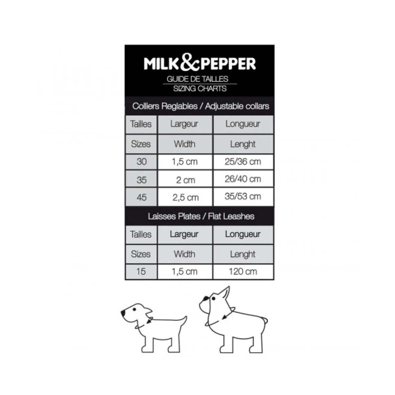 Milk & Pepper verstellbares Leo-Hundehalsband KENYA