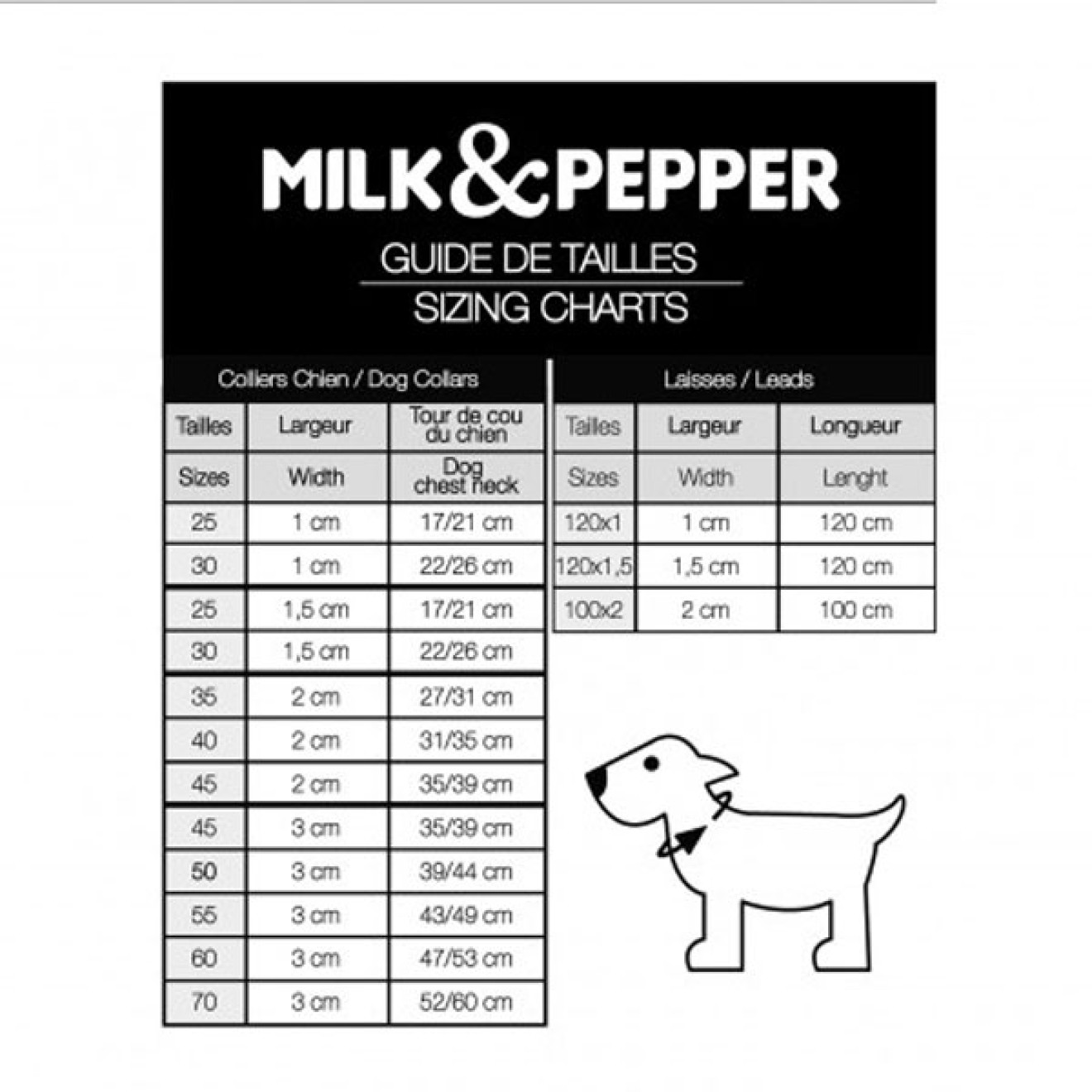 Milk & Pepper Hundehalsband Panther Leo-Design grau