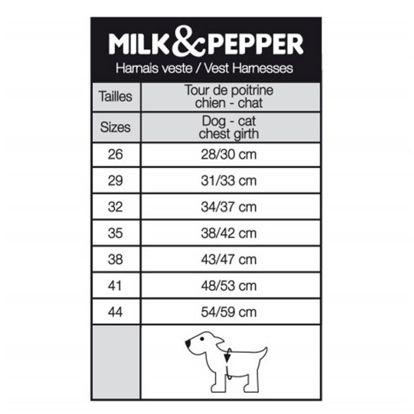 Milk & Pepper Hundegeschirr Tanzania Leo-Design Leopard grau