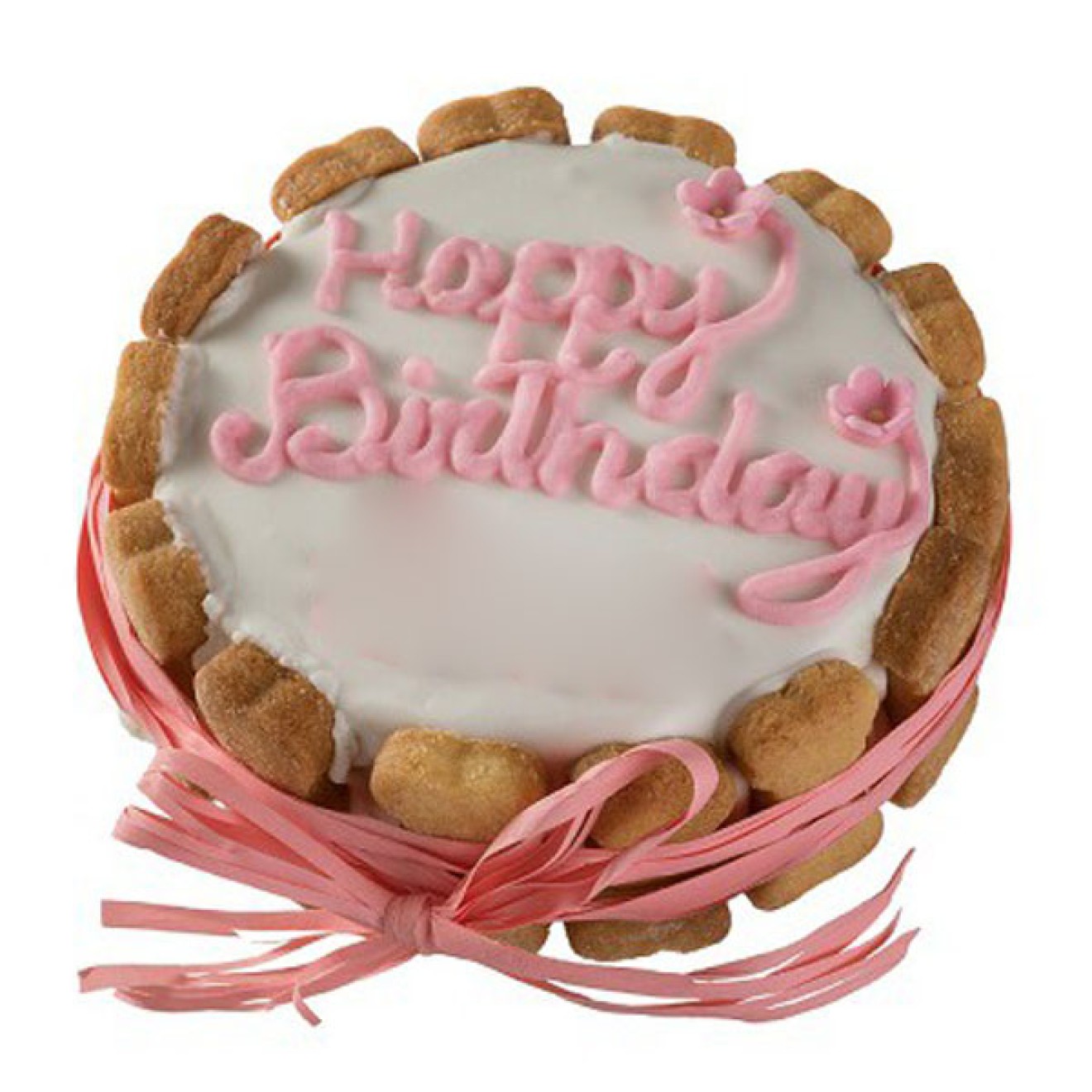 Gefüllte Hunde-Geburtstagstorte in Geschenkschachtel rosa & hellblau