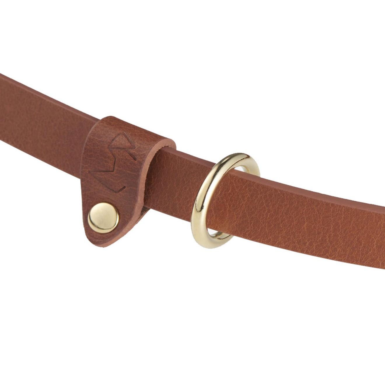 Multifunktionslederleine Infinity cognac