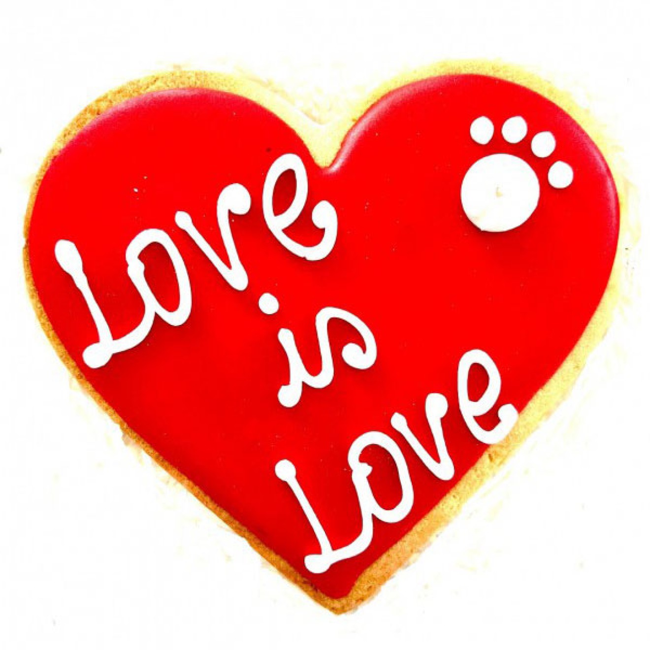 Herz-Hundekuchen LOVE is LOVE in Geschenkbox