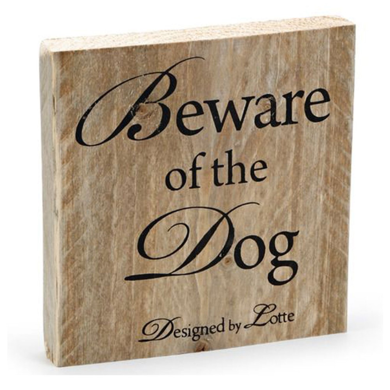 Deko-Holzschild Beware of the Dog