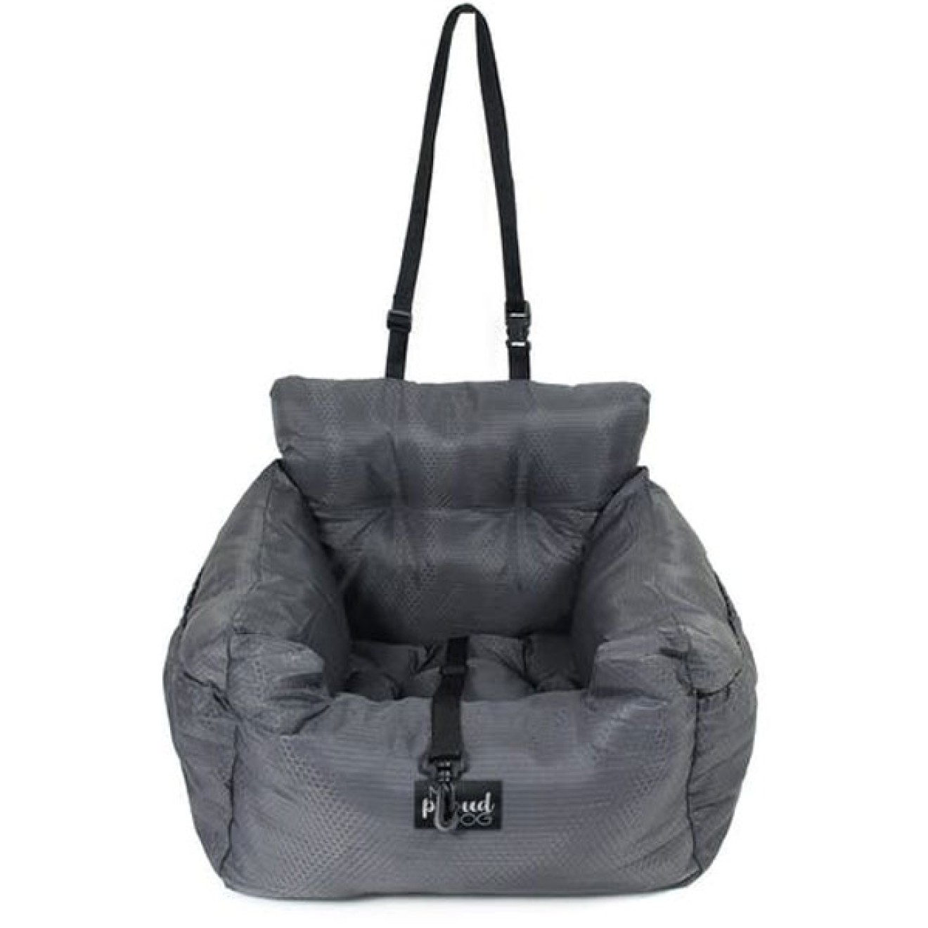 Autositz und Hundebett 2in1 dunkelgrau