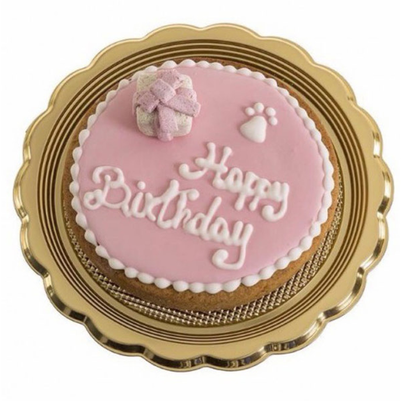 Hunde-Geburtstagstorte in Geschenkschachtel rosa & hellblau