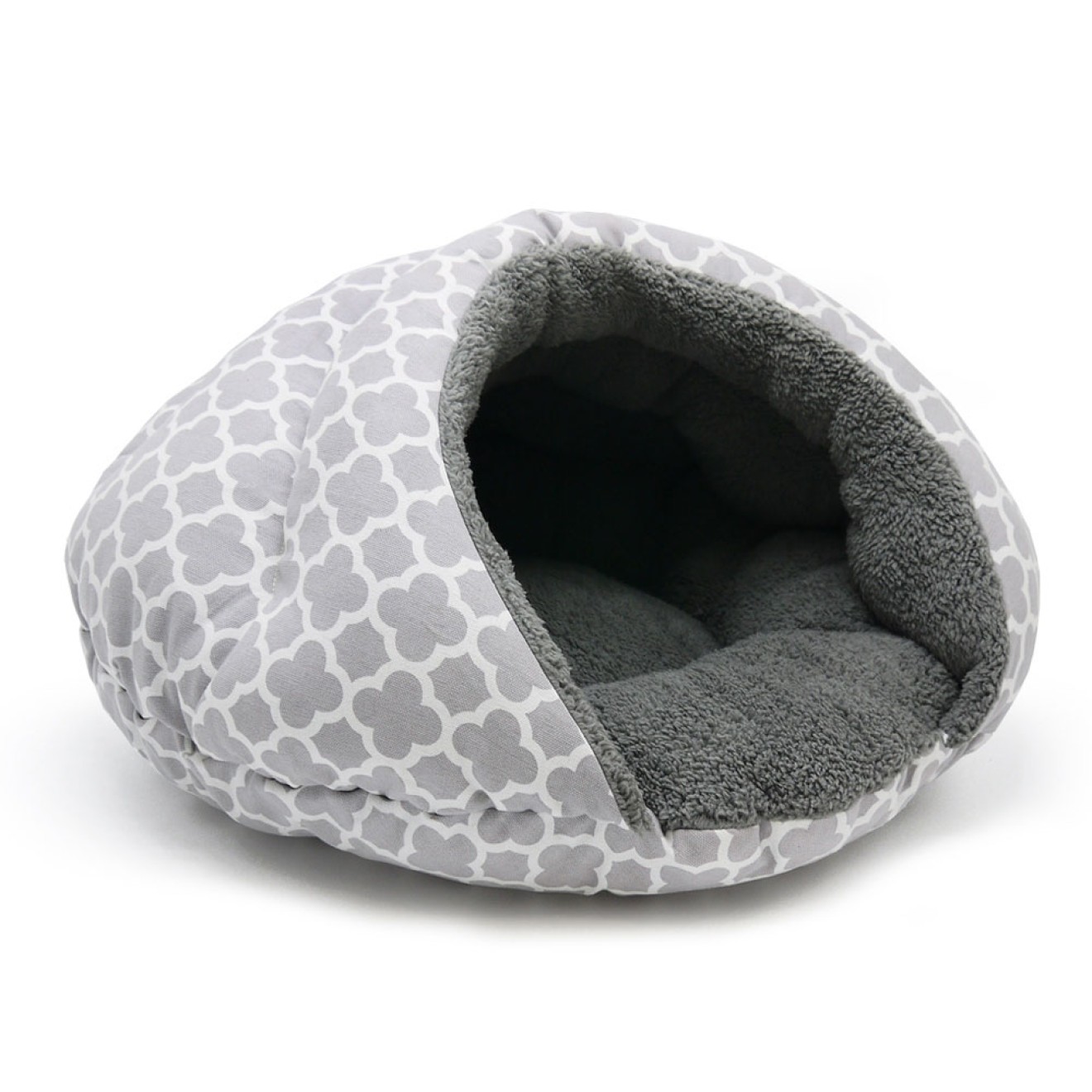 Hundehöhle mit Kuschel-Webpelz Diamond grey