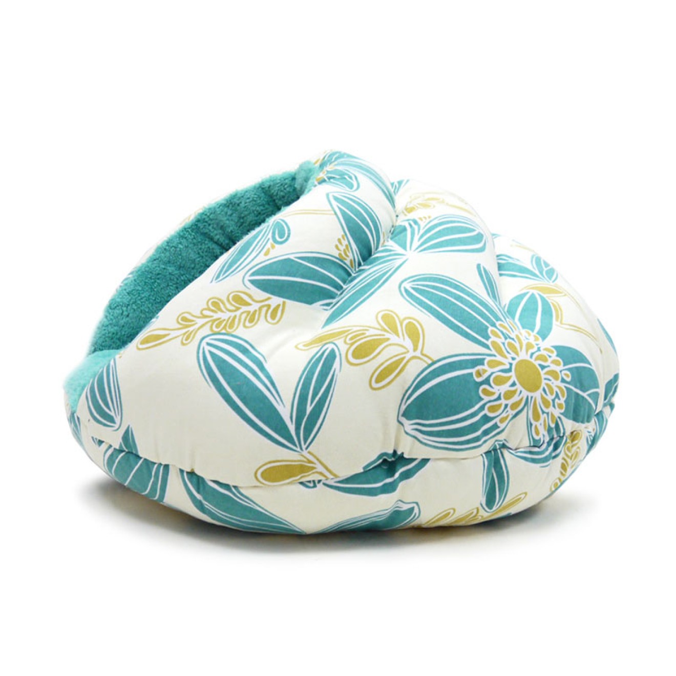 Burger-Hundebett mit Kuschel-Faktor Flower Power