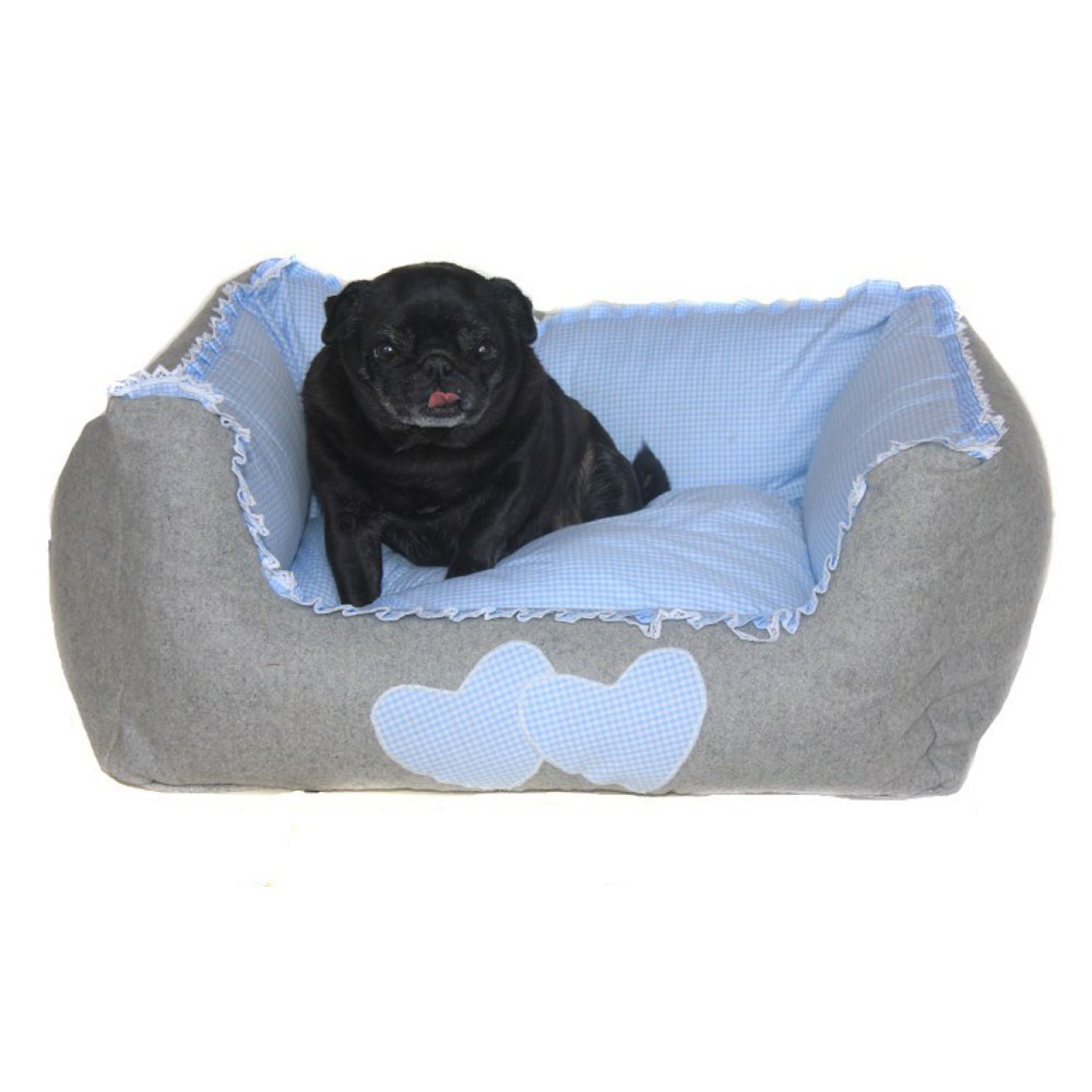 Hundebett Spatzerl blau