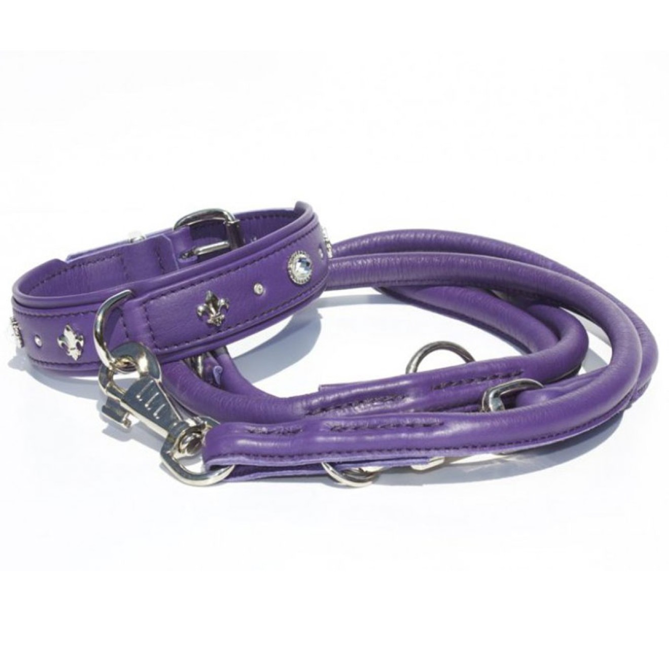 Hundehalsband Duchesse flieder, Längen 35, 45 cm