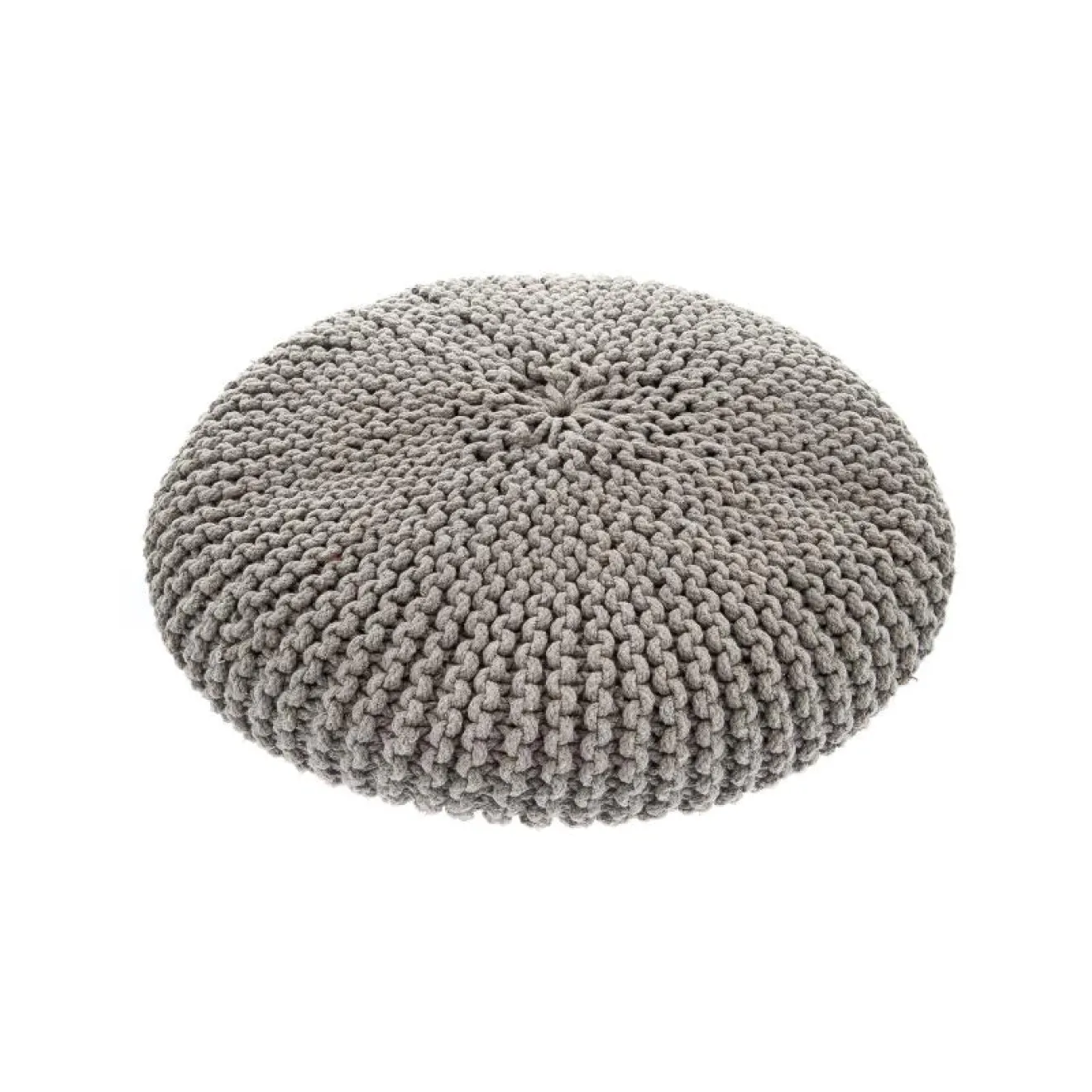 Hundekissen Macramé Pouf grau