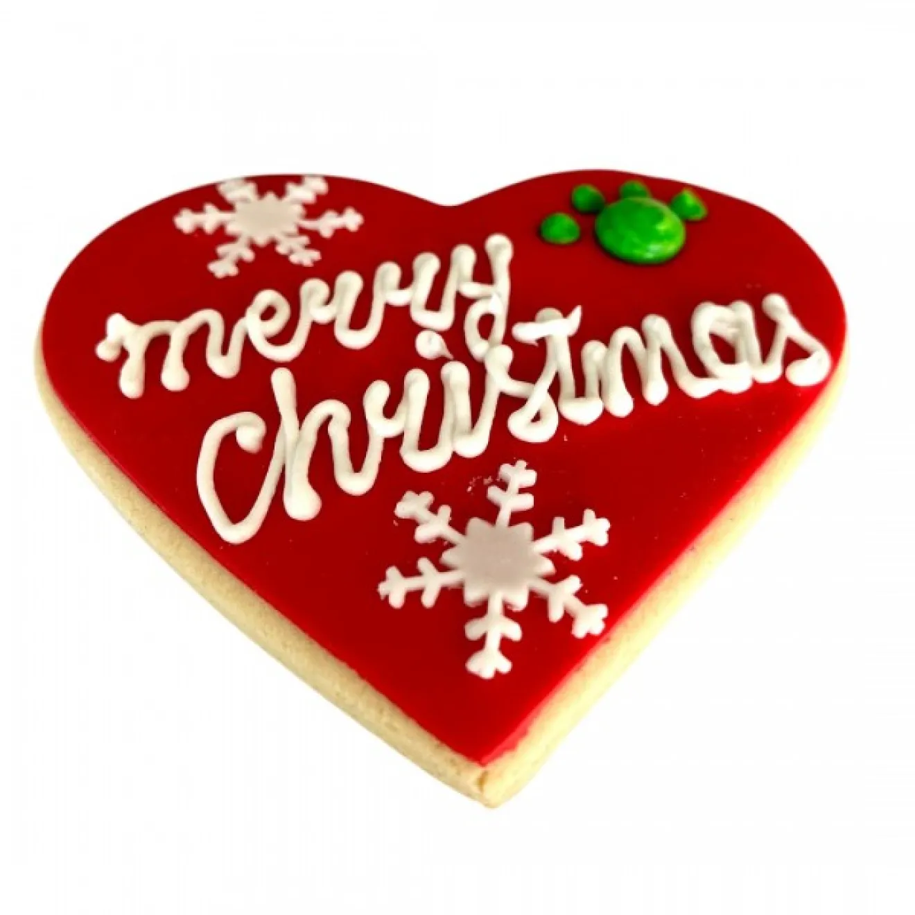 Weihnachts-Hundekuchen in Herzform MERRY CHRISTMAS