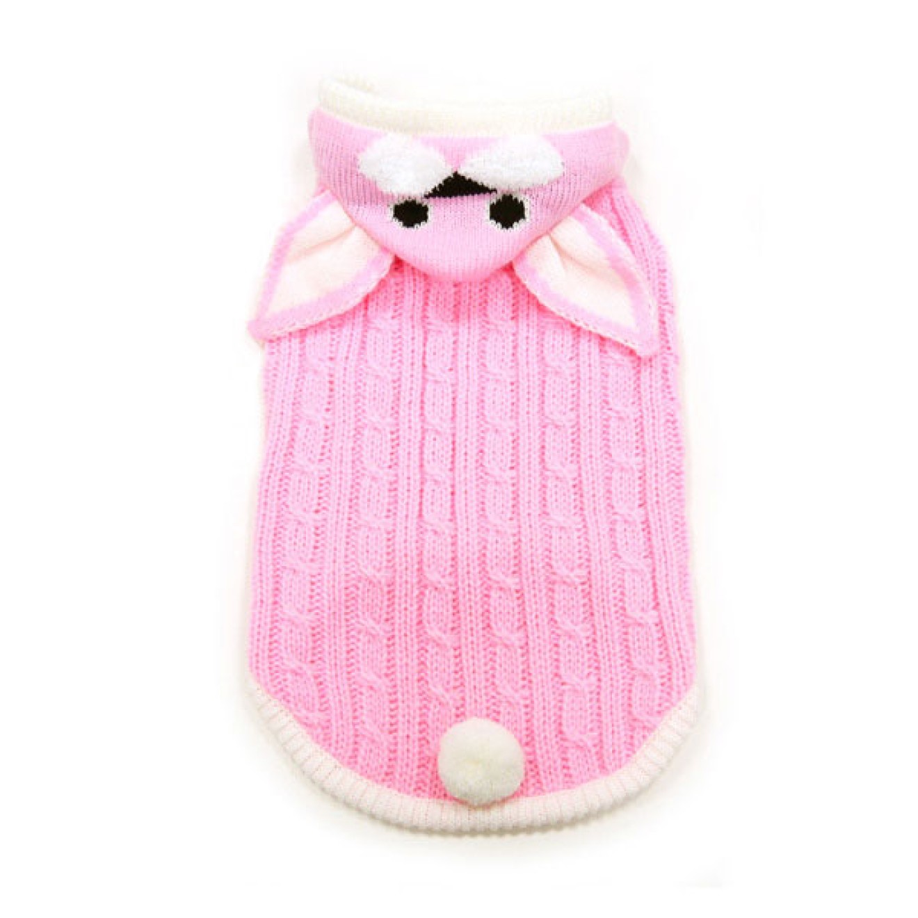 Hundepullover mit Kapuze BUNNY 38 - 43 cm Rückenlänge