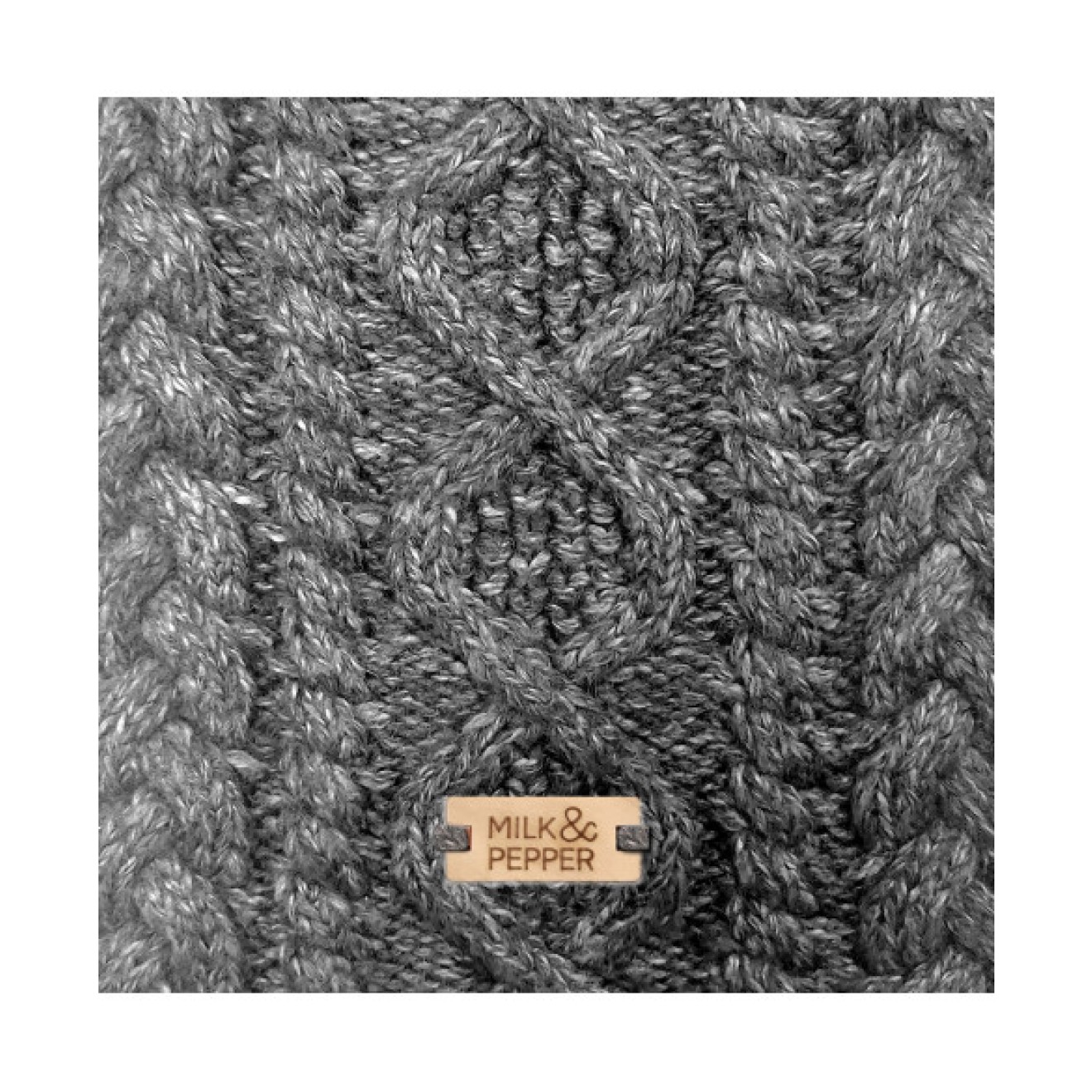 Hundepullover KEELAN grau mit Strickmuster auch für Mops und Bully