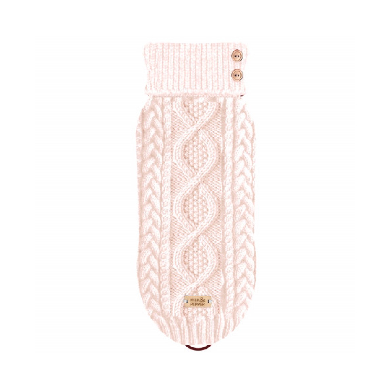 Hundepullover IRVIN rose mit Strickmuster