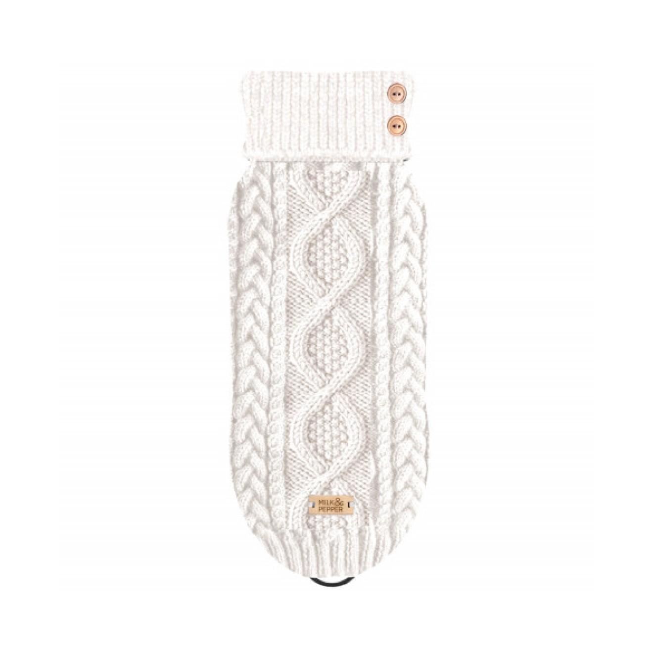 Zopfstrick-Hundepullover IRVIN off-white