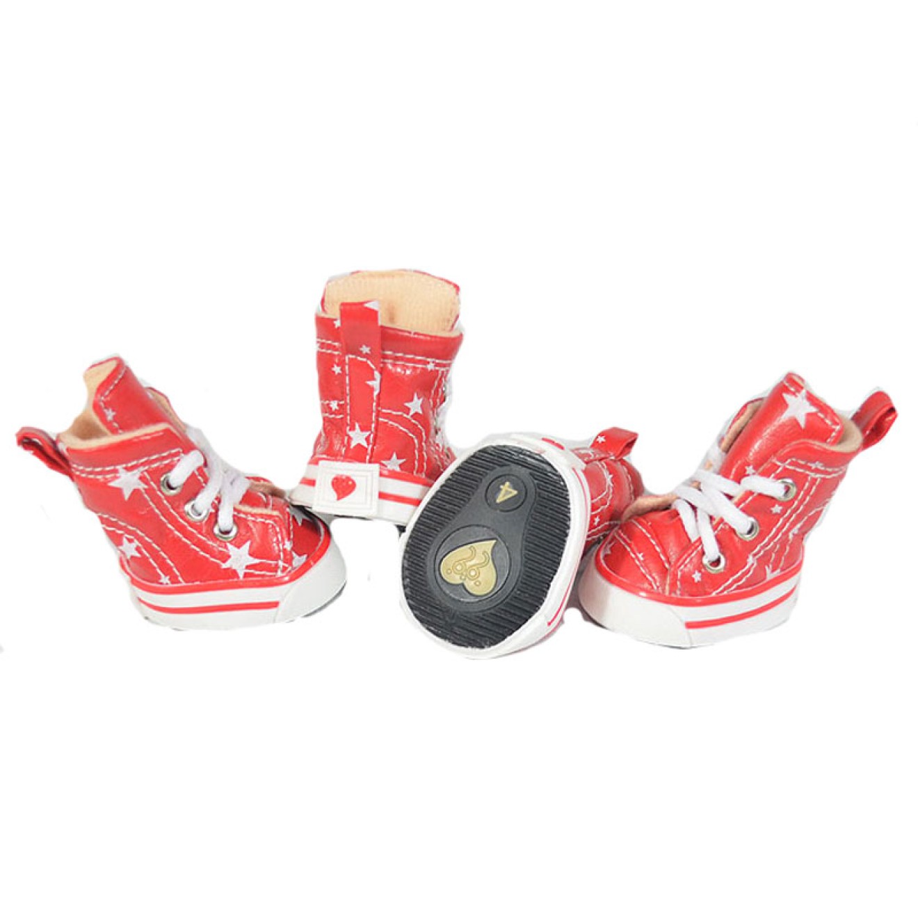 Hunde-Sneakers BE A STAR red
