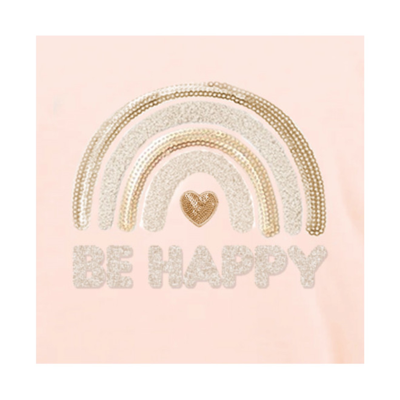 Rosa Hunde-T-Shirt AZUMI BE HAPPY