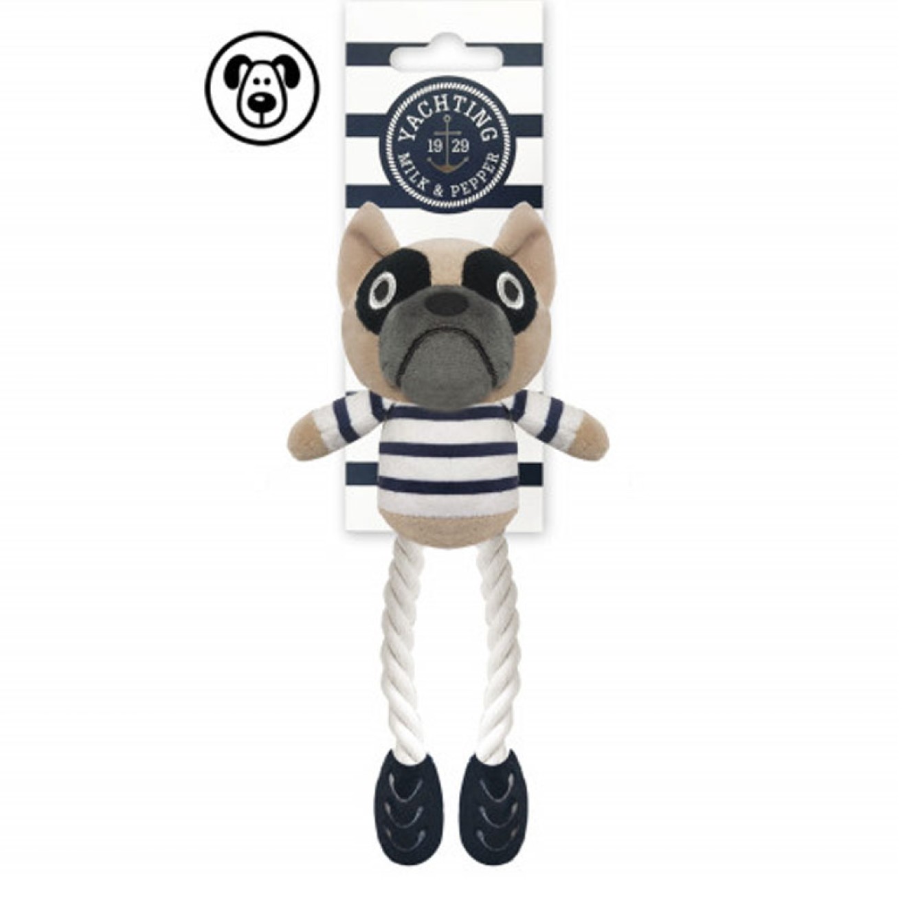 Maritimes Hundespielzeug Yachting BULLY Milk & Pepper