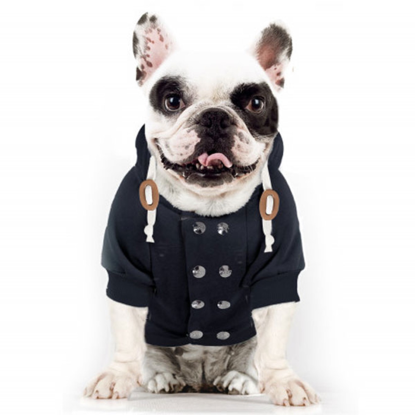Milk & Pepper gefüttertes Hundesweatshirt Rookie navy