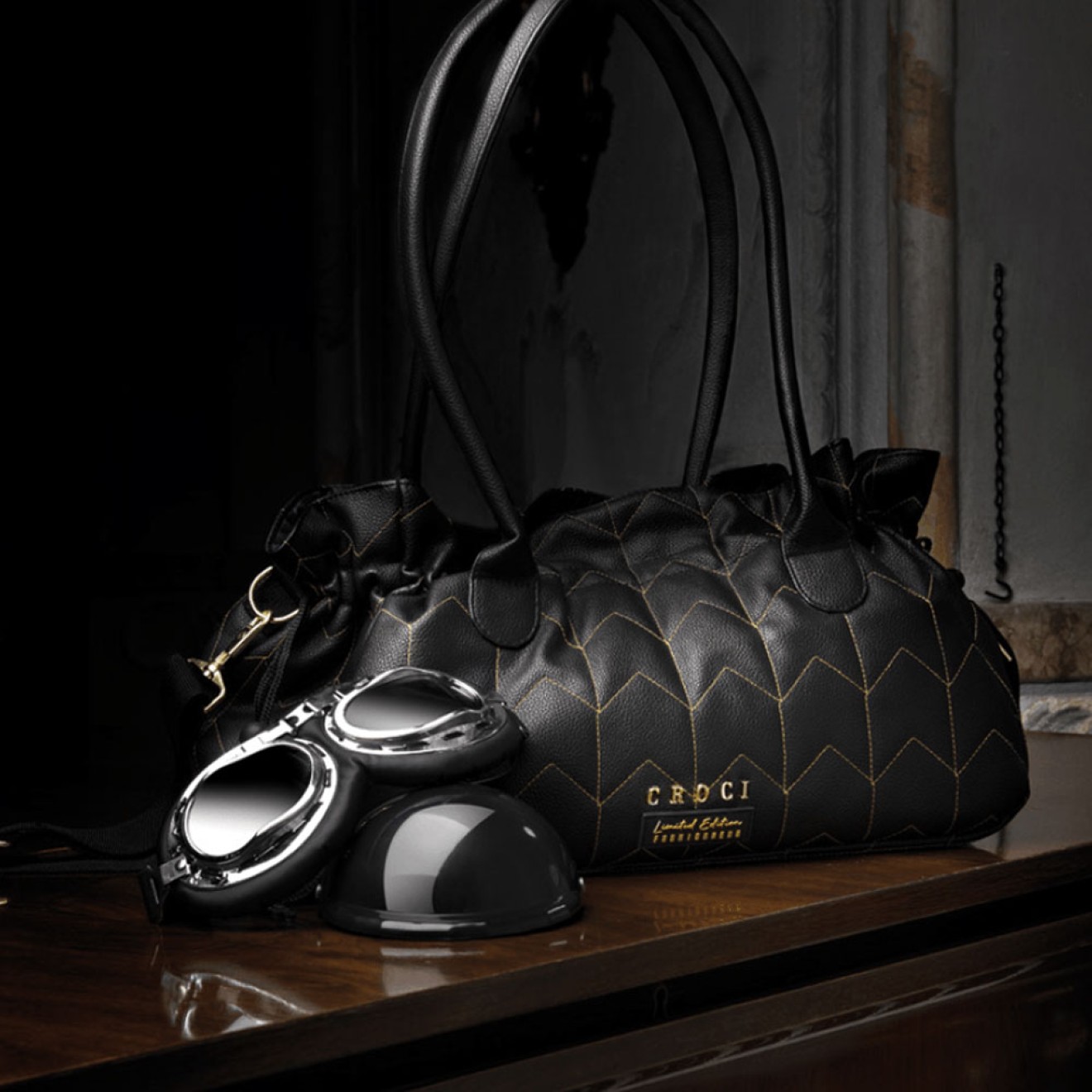 Exklusive Hundetasche Croci Black - Limited Edition