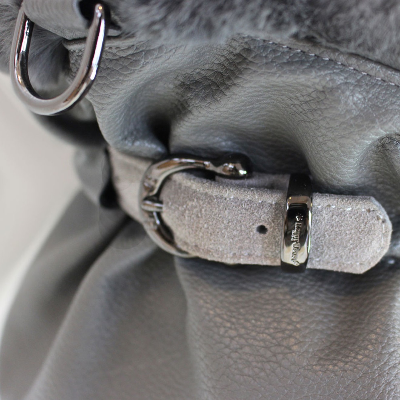 Fell-Hundetasche Luxury Dog grau 2 in 1 (Hundetasche & Hundebett)