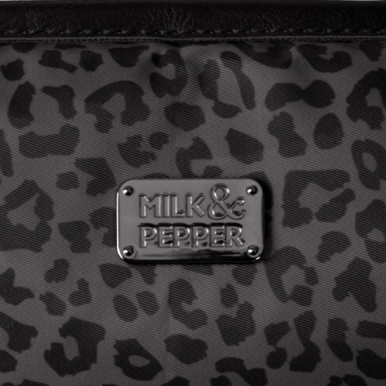 Luxus-Hundetasche Kruger Leopard Black Milk & Pepper
