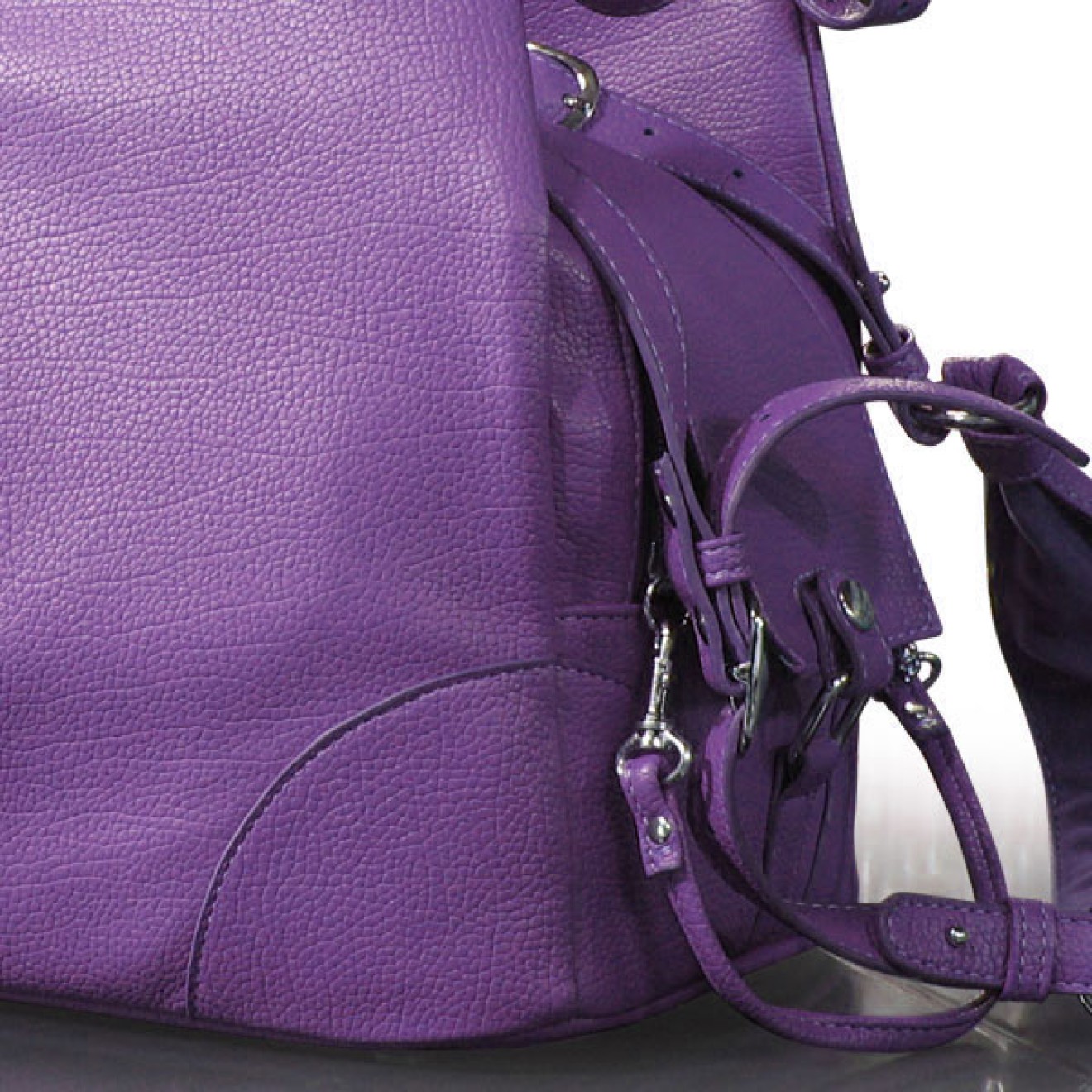 Leder-Hundetasche Roma flieder