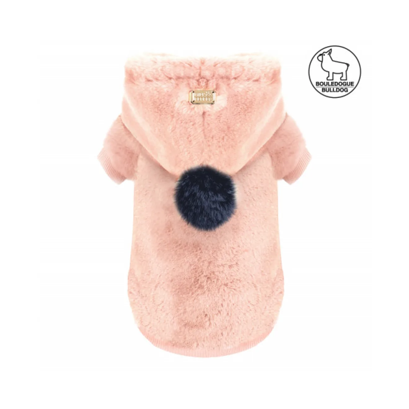 Milk & Pepper gefütterter Hundehoodie IRINA für Mops & Bully