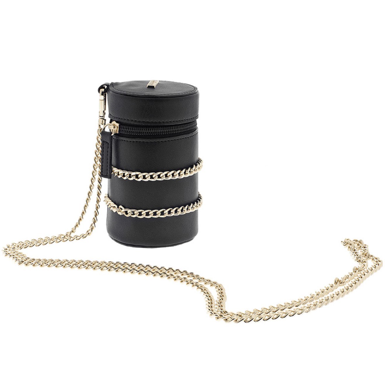 Exklusiver Kotbeutel-Spender DangeRouge black mit goldener Kette