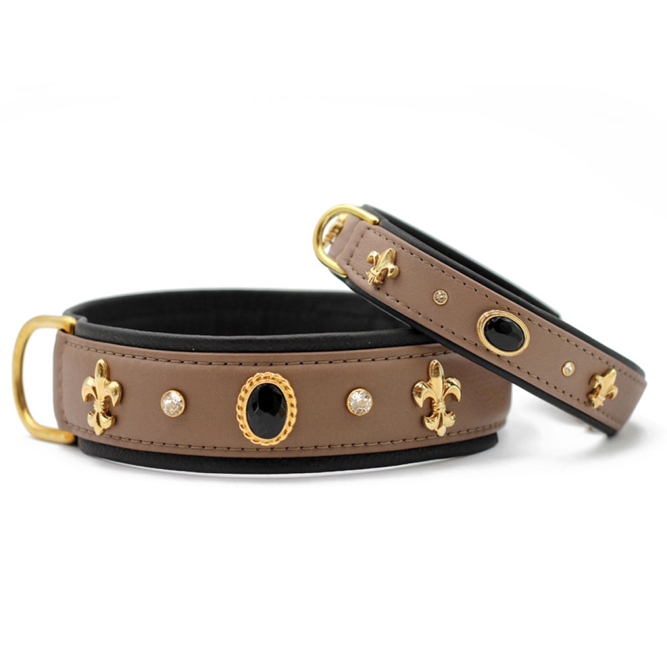 Hundehalsband Landlord taupe, Längen 35 - 70 cm