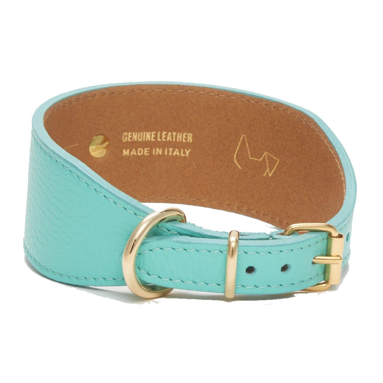 Windhundhalsband Roma Leder türkis