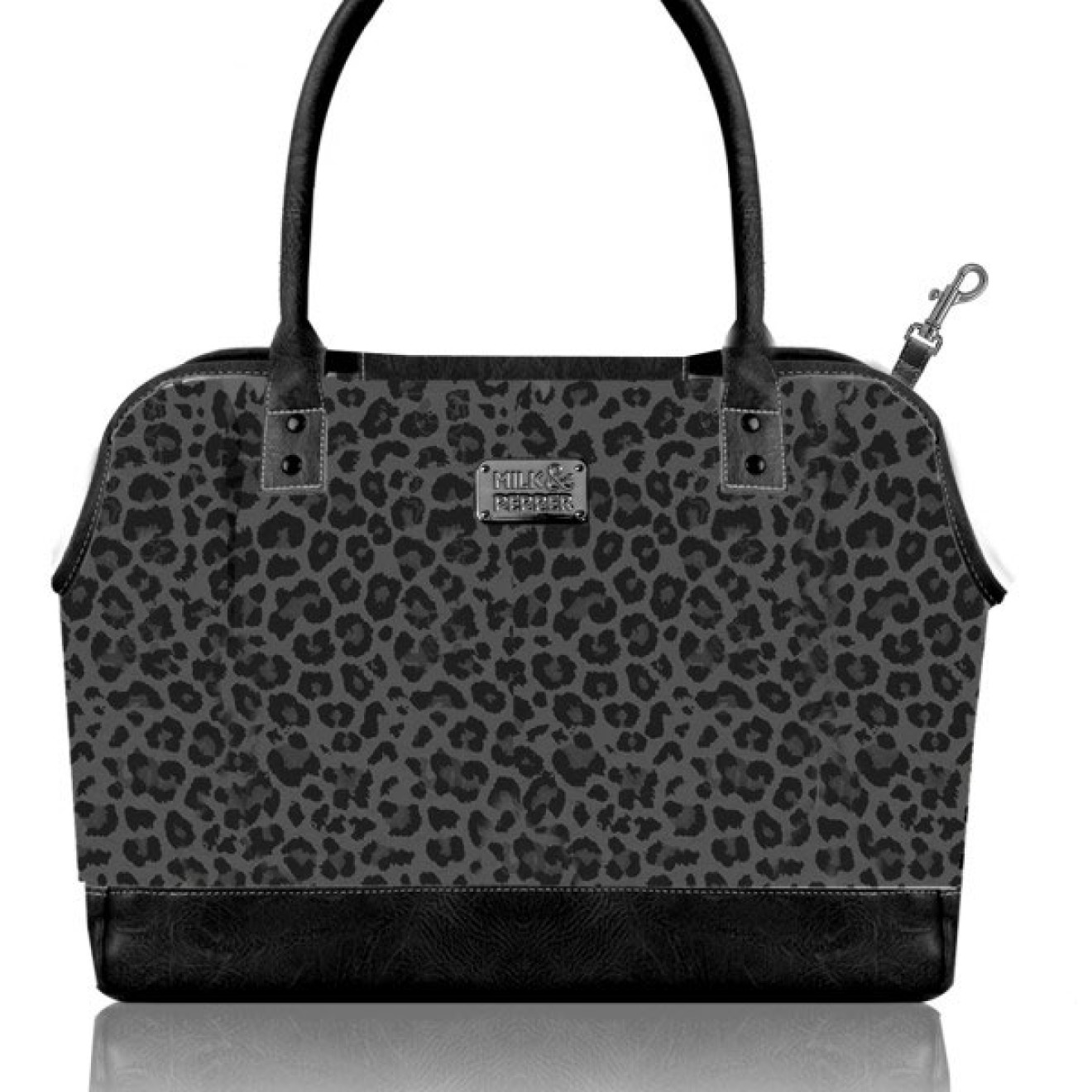 Luxus-Hundetasche Kruger Leopard Black Milk & Pepper