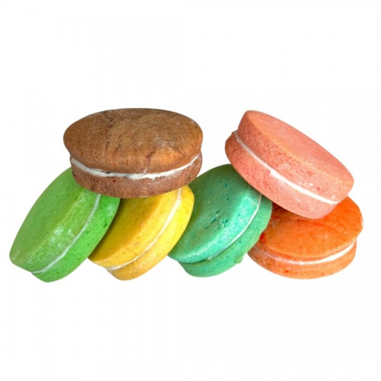 Macarons mit Vanillecreme gefüllte Hundekekse 6 Stück